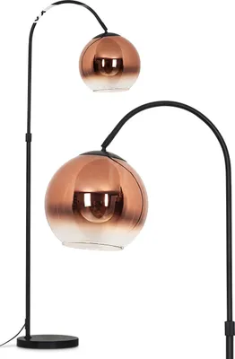 Produktbild von Cesaro Stehlampe aus Metall/Glas in Schwarz/Kupfer/Klar