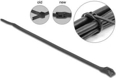 Immagine prodotto di DELOCK Kabelbinder L 370 x B 7,6 mm 100 Stück schwarz