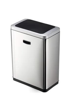 Produktbild von DURABLE Sensor Abfalleimer NO TOUCH DUO 2x20L, Farbe: silber, Art