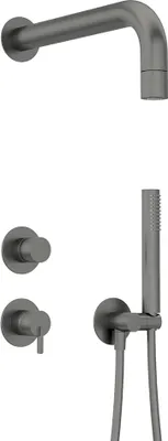 Produktbild von Unterputz-Duscharmatur, 4-teilig, titaniumfarben, SILIA-30