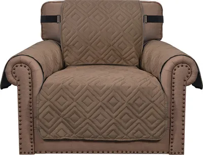 Produktbild von (1-Sitzer, Taupe) wasserabweisend Sofabezug, rutschfester Couchbezug mit elastischem Gurt, Sesselbezug, weicher, gesteppter Sitz für Hunde und Haustiere