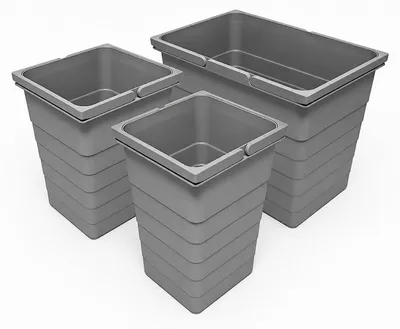 Obrázek produktu pro ninka eins2vier sada vnitřních nádob 2x 11,5 + 25 l světle šedá