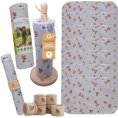 Image de Elzusha - Rouleau de cuisine réutilisable en Coton, lot de 10