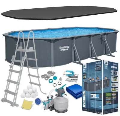 Produktbild von Ganzjährig nutzbarer Garten-Panelpool 732x366x132 cm 13in1 Bestawy 561CW