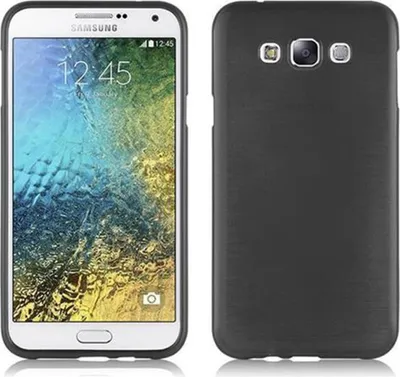Produktbild von Cadorabo Hülle für Samsung Galaxy E7 Schutz Hülle in Schwarz Schutzhülle TPU Silikon Etui Case Cover