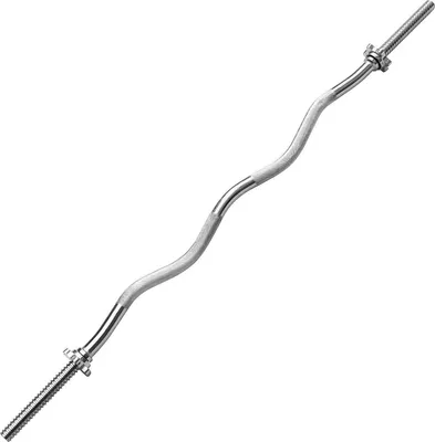 Image de Barre de curl SZ 120cm chromée moletée avec fermetures en étoile