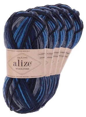 Produktbild von Strickgarn Alize Wooltime 5x100g 75% Wolle  100 Häkelgarn Farbwahl