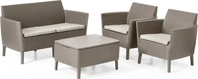 Immagine prodotto di KETER 253221 Set da esterno 4 posti Salemo - Cappuccino