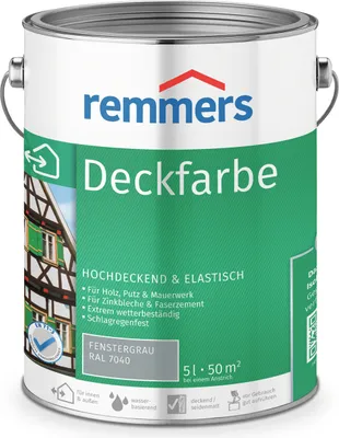 Produktbild von Remmers Deckfarbe fenstergrau (RAL 7040) 5 l, Holzlack