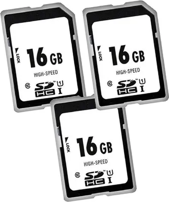 Produktbild von 3x High-Speed 16 GB SDHC-Karte Class 10