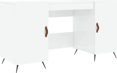 Produktbild von vidaXL Schreibtisch Hochglanz-Weiß 140x50x75 cm Holzwerkstoff