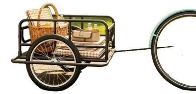 Imagen del producto de Remolque para bicicletas, alta capacidad de carga, diseño plegable, color