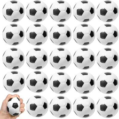 Immagine prodotto di Mini palline sportive - Set da 24 - Palline antistress da 4 cm - Palloni da calcio - Palline antistress - Giocattoli antistress