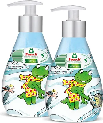 Produktbild von 2x Frosch Reine Pflege Kinder Sensitiv-Seife 300 ml