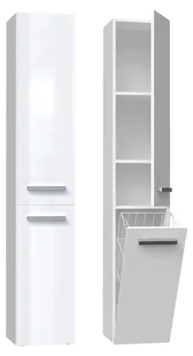 Obrázok produktu pre Moderná vysoká skrinka do kúpeľne s 2 dvierkami a 3 priehradkami