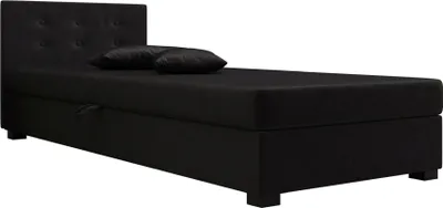 Produktbild von Pilloline Boxspringbett NEMO 110x195 Komplett-Set mit Bonell Matratze, Polsterbett mit Bettkästen - Schwarz, MONOLITH 97