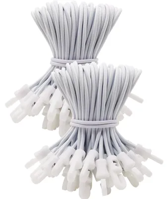 Image de Élastiques avec crochet, 100 pièces, 15 cm, blanc