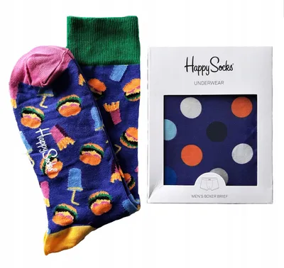 Produktbild von Happy Socks Herren Geschenkset Socken und Boxershorts