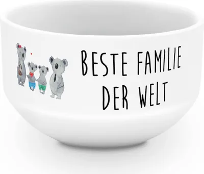 Produktbild von Mr. & Mrs. Panda Schüssel Koala Familie zwei - Weiß - Geschenk, porzellanschüssel, Papa, Koalabär, Müslischale, reisschale, salatschälchen, dessertschale, Müslischüssel