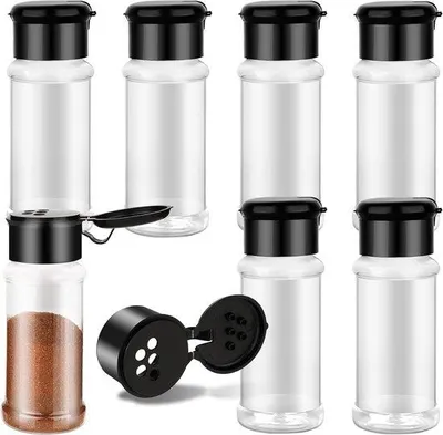 Obrázok produktu pre Plastové kvetináče na bylinky s odklápacím vekom, nádoby na bylinky, priehľadné okrúhle fľaše na bylinky.