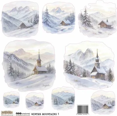 Produktbild von AUFKLEBER ScrapLove Dekor Stickers - Winterberge 1