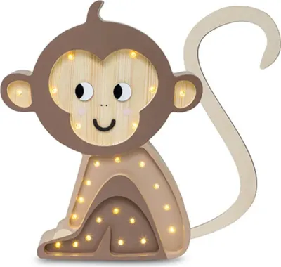 Produktbild von Little Lights Nachtlicht Lampe Monkey Lamp Jungle Brown