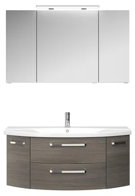 Produktbild von PELIPALSerie 4010 40101200119 Block bestehend aus:Keramik-Waschtisch, Unterschrank, Spiegelschrank mit Leuchte / 120,5cm