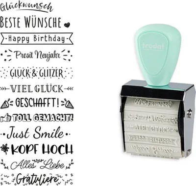 Produktbild von TRODAT Creative Mini Motivstempel Beste Wünsche