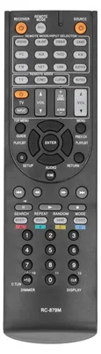 Zdjęcie produktu dla Pilot zdalnego sterowania RC879M, zamiennik dla amplitunerów AV Onkyo TXNR535, TXSR333, HTR393, HTS3700, akcesoria