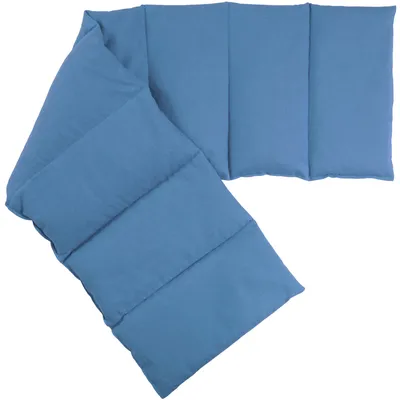 Produktbild von Leinsamenkissen 75x20cm groß 8-Kammer, hellblau - Wärmekissen, Körnerkissen