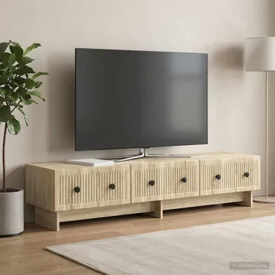 Obrázek produktu pro Maison Exclusive – Televizní skříňky, rozměry 147 x 34,5 x 30 cm, materiál: dřevotříska, Imitace: sonoma