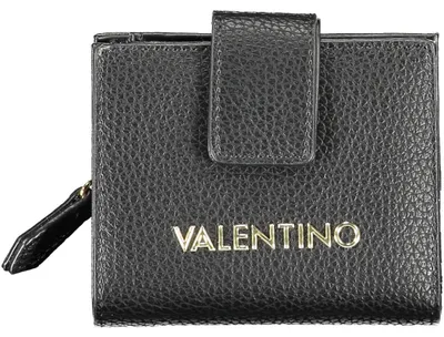 Produktbild von Schwarze Damenbrieftasche mit Reißverschluss und kontrastierenden Details