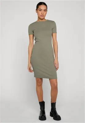 Obrázek produktu pro Dámské tričko Urban Classics Ladies Basic Slim Fit T-Shirt Dress paleolive - 3XL