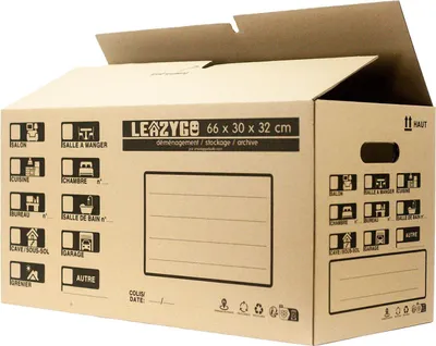 Image de Carton déménagement à poignées leazygo – 63 litres