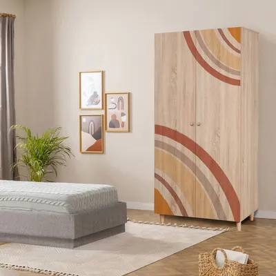 Produktbild von Skye Decor, Lidya 2 -978, Kleiderschrank, Sonomo, 100 % MELAMINBESCHICHTETE SPANPLATTEN, 90 x 52 x 192 cm