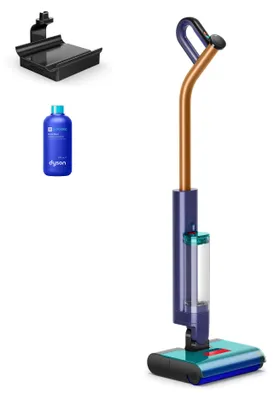 Immagine prodotto di Dyson Clean + Wash Hygiene, aspirapolvere a lavapavimenti 2 in 1, senza sacco, blu, rame, capacità serbatoio 0,75 l, capacità serbatoio acqua 0,5 l, per aspirazione di polvere e liquidi