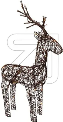 Produktbild von Dekorative Rattan-Hirsch mit LED-Leuchten für den Außen-und Innenbereich - 104CM
