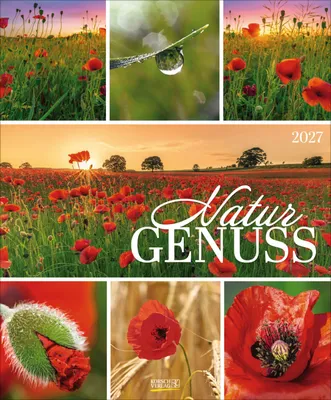 Produktbild von Korsch Wandkalender NaturGenuss 2027 mit Naturmotiven und neutralem Kalendarium