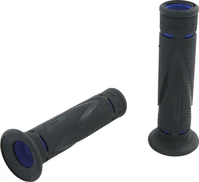 Imagen del producto de Progrip, juego de cubiertas para manillar, modelo 838, color azul/, abiertas, diámetro de 22/25 mm, longitud de 122 mm