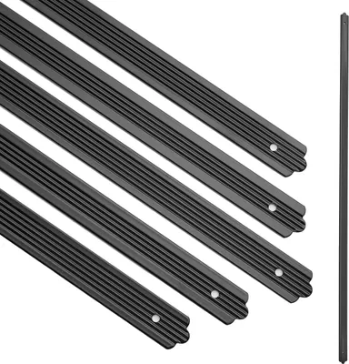 Obrázek produktu pro Zábradlí Baluster - rovné ploché s drážkami - 50 kusů - hliník - délka 82 cm - pro terasy a schody - bílé