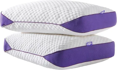 Imagen del producto de Dos almohadas, altura ajustable, 50 x 75 cm, diseño ergonómico, para un mayor confort al dormir