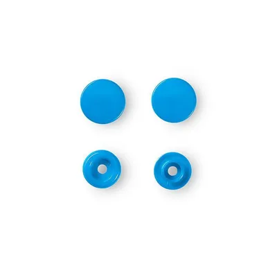 Produktbild von Prym 393108, Nieten-Druckknopf-Verschluss, Polyoxymethylen (POM), Blau, Matte, Rund, 1,24 cm
