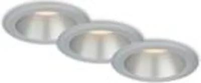 Produktbild von LED Einbauleuchten Bad 3er-Set Innenreflektor silber 4,9W Ø9,5 cm chrom Briloner