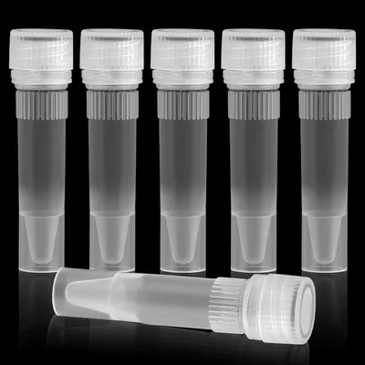Imagen del producto de Tubos de ensayo de plástico, capacidad de 1,5 ml, 50 unidades, con tapa de rosca, para uso en laboratorio
