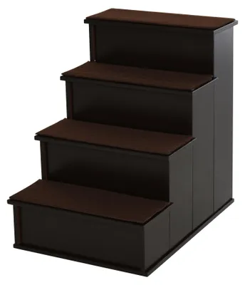 Produktbild von PawHut Haustiertreppe Hundetreppe 4-stufige Katzentreppe mit rutschfester Matte
