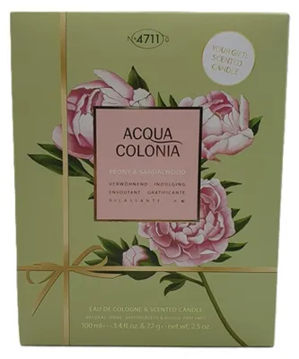 Produktbild von 4711 Acqua Colonia Peony & Sandalwood 100 ml Eau de Cologne + Duftkerze