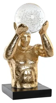 Dekofigur aus Harz, schwarz-gold, 17 x 16 x 31,5 cm