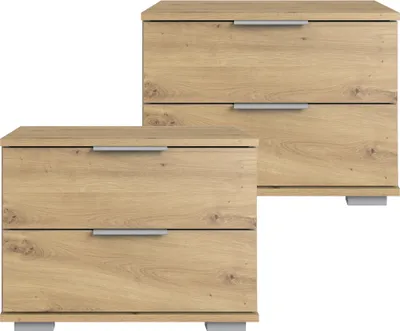 Produktbild von Schlafzimmer 2er Set Nachttisch Nachtschrank in Artisan Eiche Nb. ELSTRA-43, B/H/T ca. 52/40/38 cm