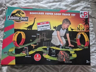 Image de Circuit de voitures dinosaure - piste de course pour enfants