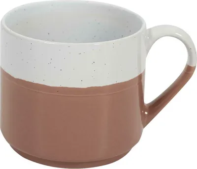 Obrázek produktu pro Keramický hrnek Jumelle 330 ml růžový s puntíky